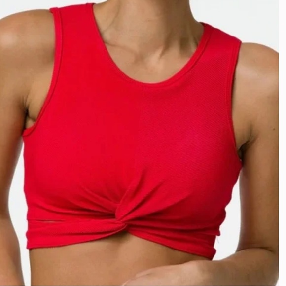 Onzie red workout crop top, Size S/M - Picture 1 of 6